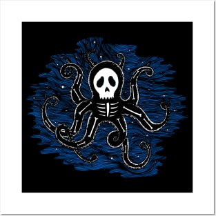 Skelly Octopus Posters and Art